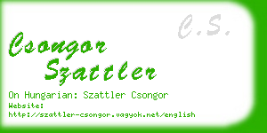 csongor szattler business card